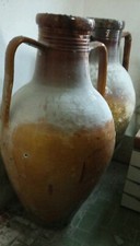 N° 2 ANFORE CAPASONI GRANDI PUGLIESI ANTICHI ORCI TERRACOTTA ANTIK