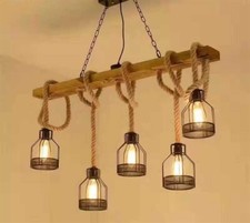 Lampadari a corda di canapa