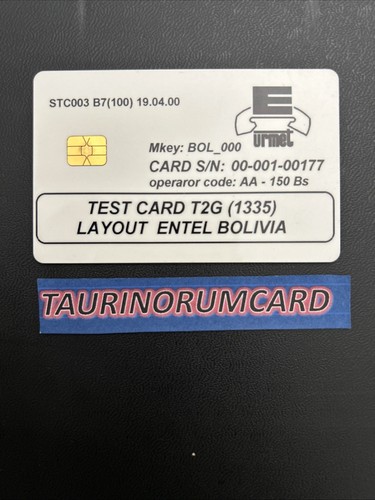 Test card urmet - 🆚, bolivia