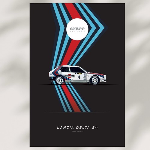 Poster lancia delta - poster, martini
