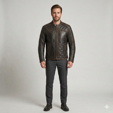Giacca motociclista uomo - giacca,