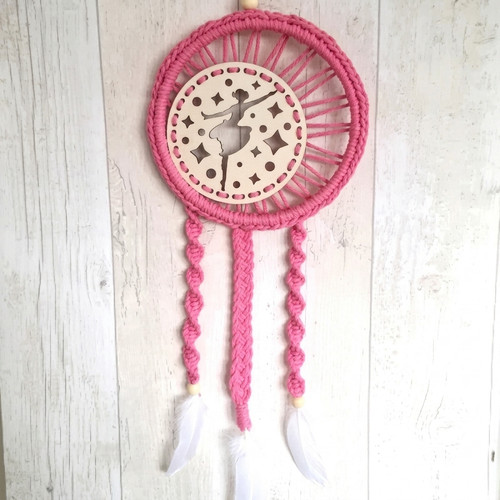 Pink ballerina dreamcatcher - pink,
