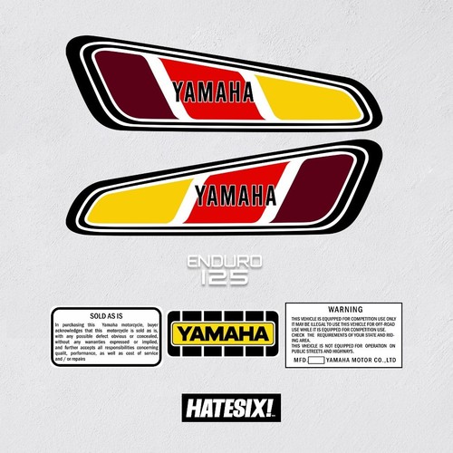 Sticker decal yamaha dt125f - dt125f, dt