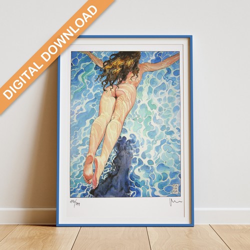 Poster milo manara plongeon - milo, le