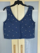 Crop top denim pull and bear