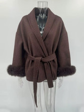S M L Simil Fox Pelliccia Lana