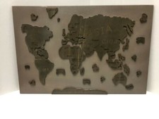 QUADRO MODERNO  IN LEGNO o MAPPAMONDO GLOBE PER ARREDO CASA SALONE UFFICIO  