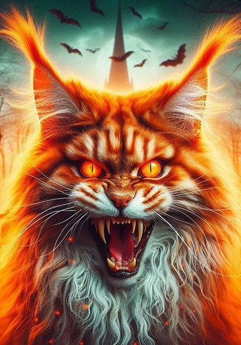 Bandiera halloween gatto - halloween,