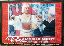 fotobustE lobbycard A.A.A. MOGLIE PIACENTI...TUTTOFARE OFFRESI JOHN SEALEY  