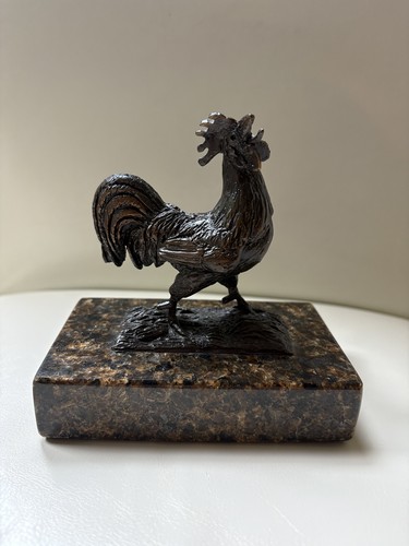 Gallo scultura bronzo