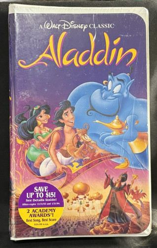 Walt disney aladdin vhs - disney,