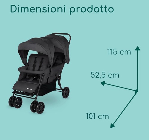 Teamy passeggino fratellare - teamy,
