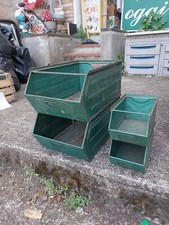 4 scatole metallo da officina magazzino arredo Industriale Terry Metalbox