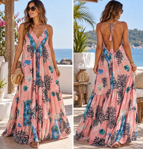Maxi abito seta zury nuovo - abito, con