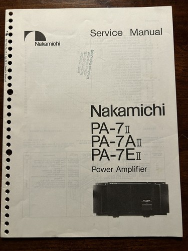 Nakamichi 7ii 7aii - pa-7ii, pa-7aii