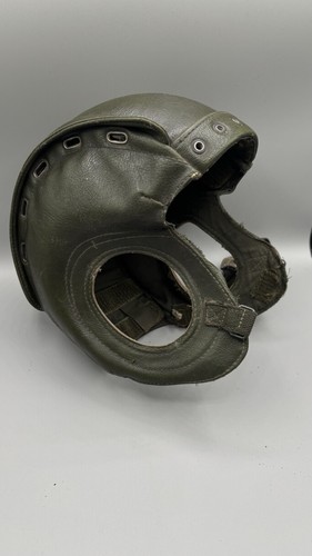Vintage leather tanker - vintage, helmet