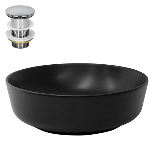 Lavabo appoggio nero opaco - lavabo, da