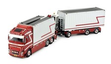 TEKNO, VOLVO FH04 Globettroter 6x4 con gru di carico e cassone ribaltabile 1+...