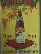 VINI ENRICO SERAFINO (CANALE )TARGA PUBBLIC. METALLO RILIEVO CM. 34x24 PERFETTA