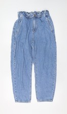 Jeans donna Zara blu vita alta