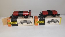 RIVAROSSI H0 : Coppia di vagoni cisterna cod. 52028 + 2023 molto belli : 1961 ++