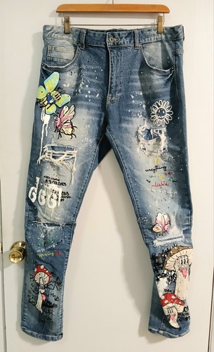 Jeans uomo smoke rise - jeans, graphic