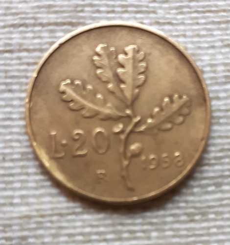 Moneta lire del 1958 - moneta, 20