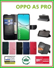 CUSTODIA COVER FLIP CASE LIBRO pre OPPO A5 PRO + PELLICOLA VETRO