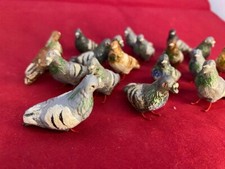 PICCIONI IN TERRACOTTA DIPINTI A MANO PER FIGURI 20 - 30CM PRESEPE NAPOLETANO