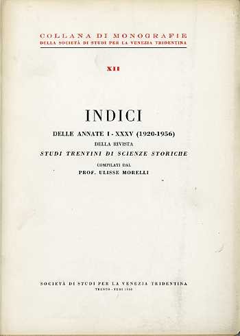 Indici delle annate xxxv - indici,