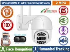 TELECAMERA WIFI IP SPEED DOME ZOOM 10X IP66 2 MPX REGISTRA SU CLOUD E SD CARD