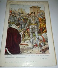 VECCHIA STAMPA RE DI FRANCIA STORIA D'ITALIA PAOLO GIUDICI TANCREDI SCARPELLI