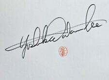 Autografo Retro E Timbro Su Litografia Di Watanabe Yoshiko