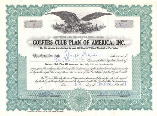 Golfers club plan - golfers,