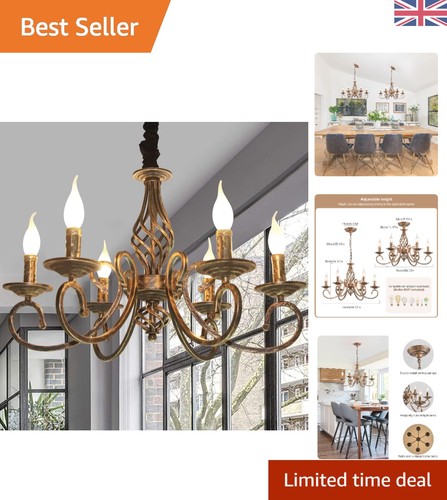 Lampadario rustico luci - lampadario, 6