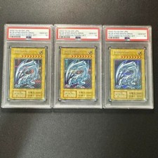 PSA 10 DRAGO BIANCO OCCHI BLU 25° Anniversario Kaiba Set di 3 Carte Yugioh Gi...