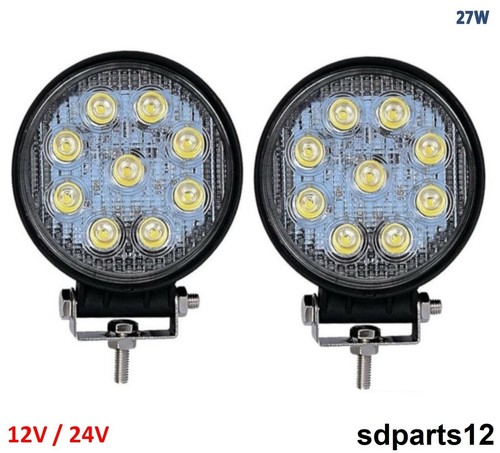 Coppia faro 27w rotondi - coppia,