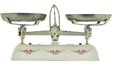 Bilancia a barre vintage, probabilmente Max Roesler, gres porcellanato/metallo, rosa canina
