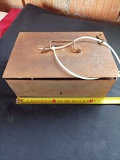 Cassaforte Cassetta Blindata  metallo per valori anni 50/60 con chiave originale