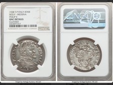 4 Tarì 1558 Regno Di Sicilia