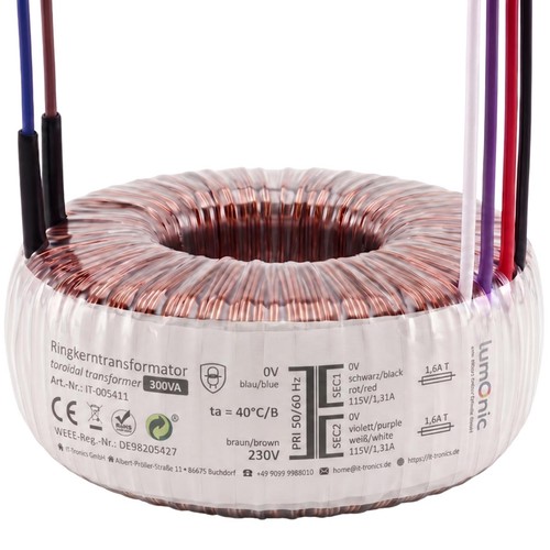 Trasformatore toroidale 300va - toroidale,