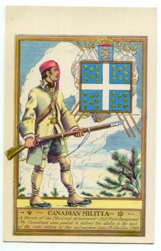 Cartolina milizia canadese - cartolina,