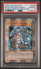 yu gi oh drago bianco occhi blu psa 10 lc01-it004 quarter century 25th foil ita