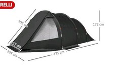 Tenda da Campeggio per 4 Persone - Outsunny Grigio scuro due ambienti