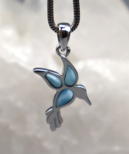 Ciondolo larimar uccellino - ciondolo,