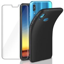 CUSTODIA COVER NERA/NERO per HUAWEI P20 / LITE / PRO + PELLICOLA VETRO TEMPERATO