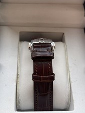 Bellissimo cinturino in pelle di coccodrillo marrone 18 mm PER OMEGA con fibbia deployante AFFARE