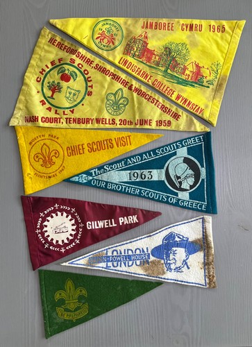 Vintage scout pennants - x,