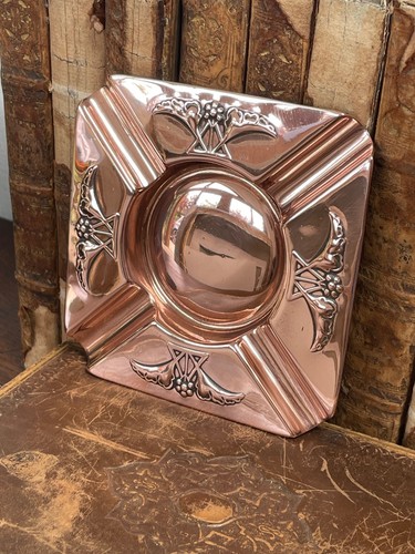 Posacenere rame art nouveau - posacenere, in