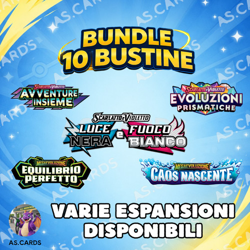 Pokemon bundle 10 bustine - pokemon,
